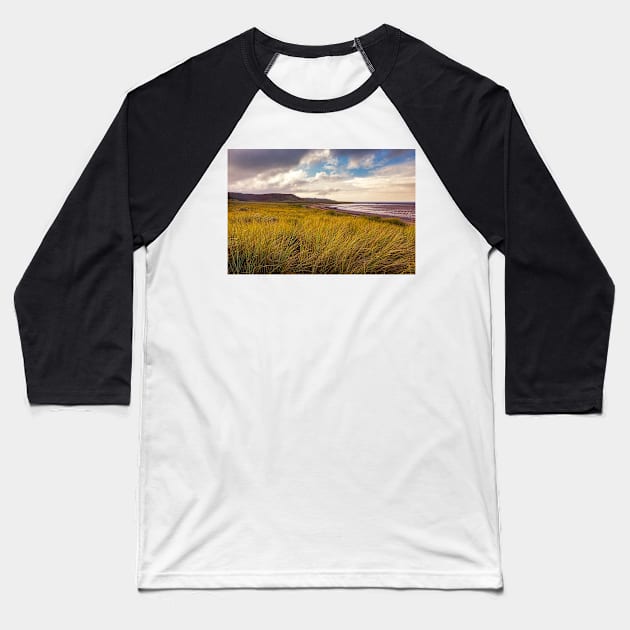 Whiteford Sands, Gower Baseball T-Shirt by dasantillo